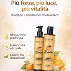 KIT Capelli Ricci Shampoo + Balsamo all'Olio di Mandarino Siciliano