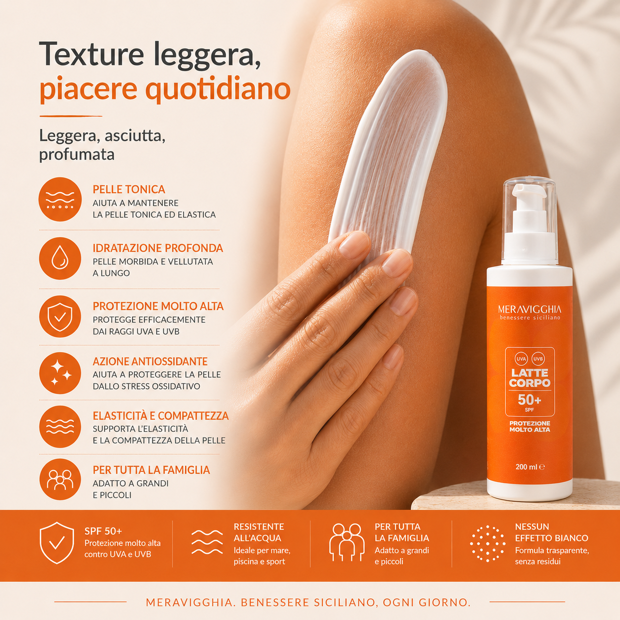 Latte Corpo SPF 50+ con Bava di Lumaca