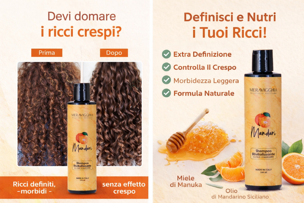 Shampoo Capelli Ricci Anti-Crespo al Mandarino 250ml