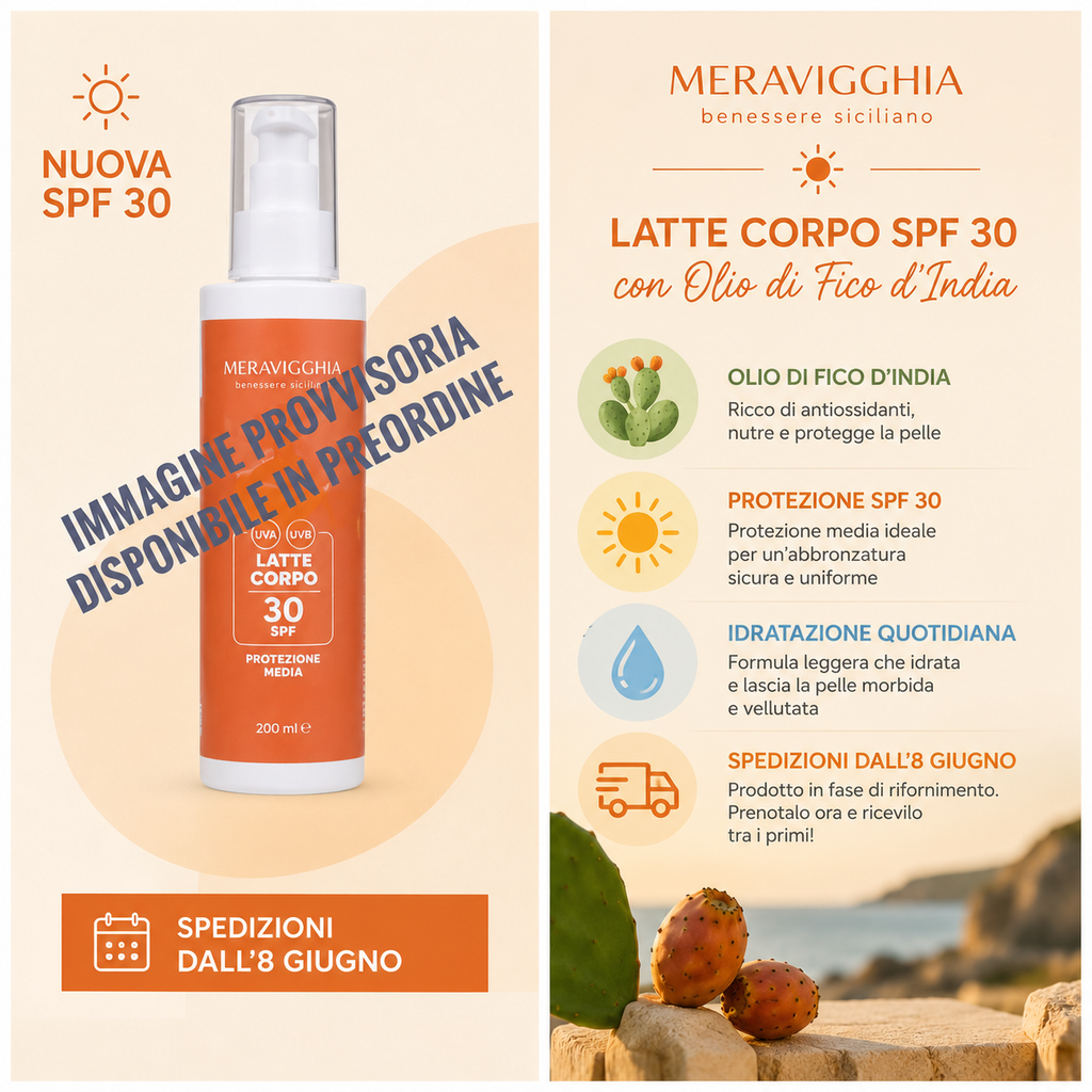 PREORDINE | Latte Corpo SPF 30+ al Fico d'India 200ml