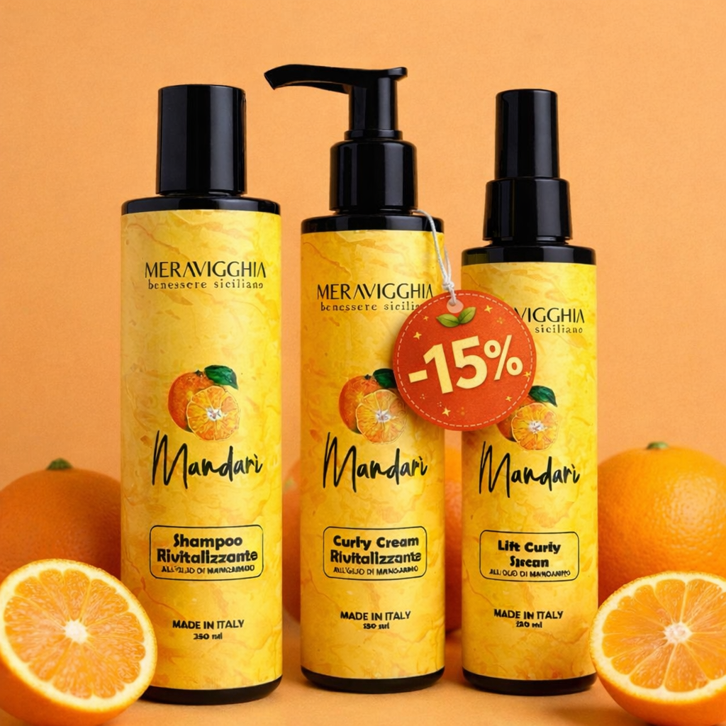 KIT Completo per Capelli Ricci all'Olio di Mandarino Siciliano