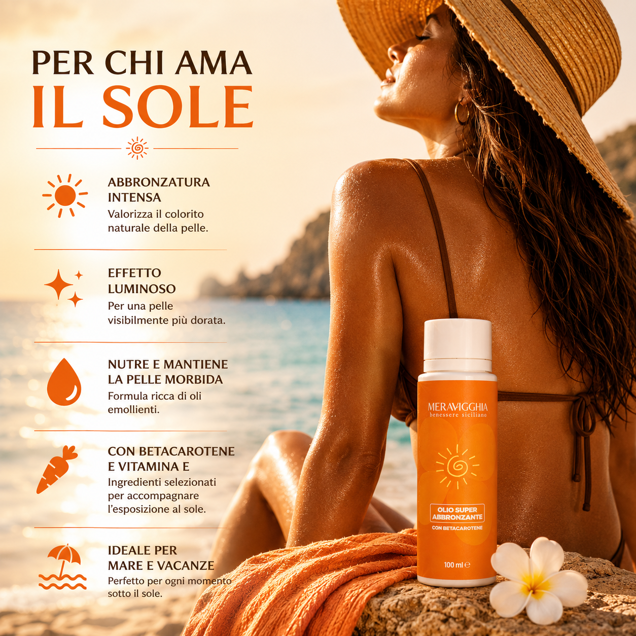 Olio Solare Abbronzante con Betacarotene