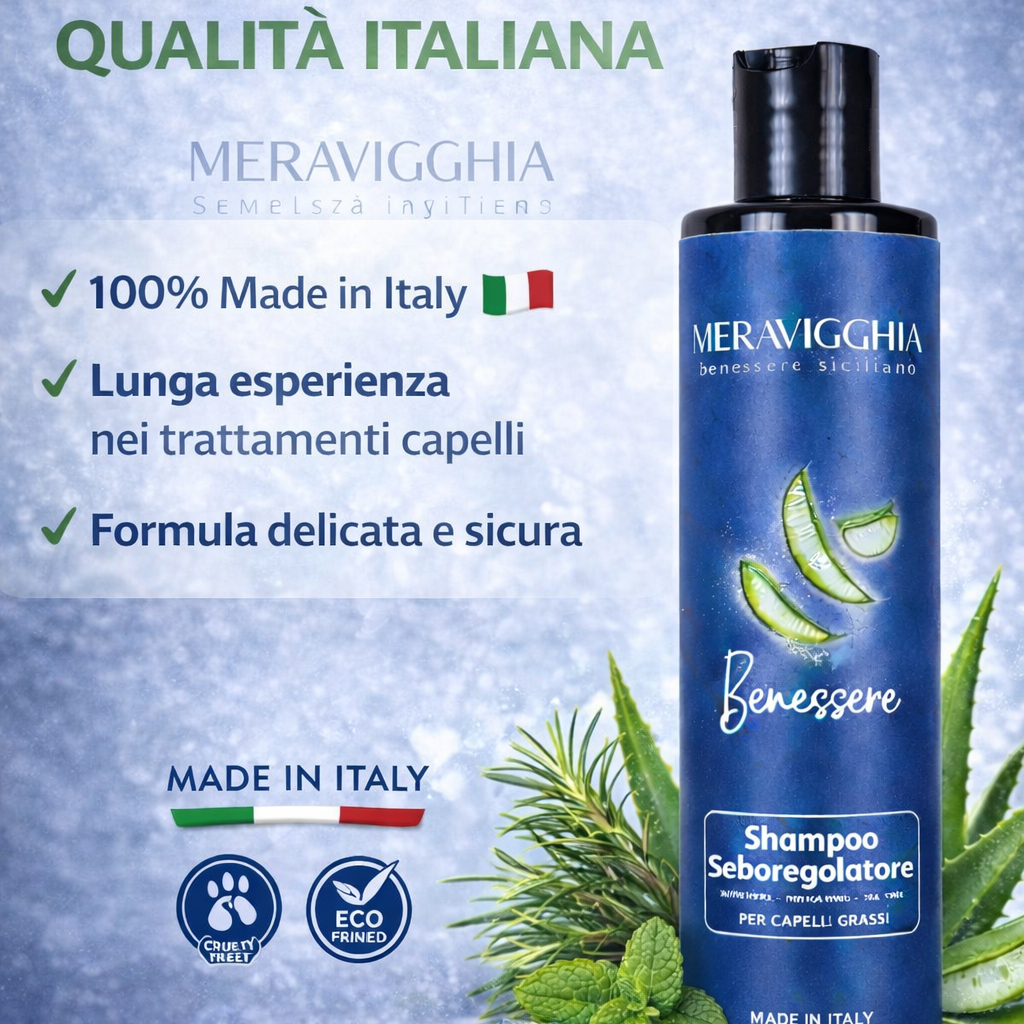 Shampoo Seboregolatore per Cute Grassa – Uso Frequente 250ml